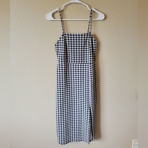 Zara Gingham Dress Black and White, M